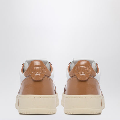 AUTRY White/brown Medalist sneakers