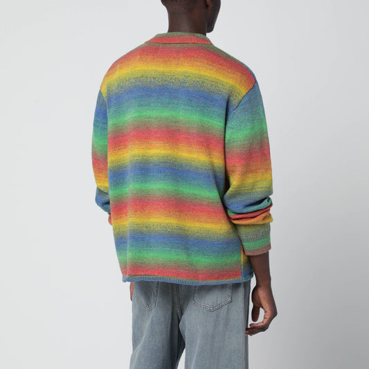 Awake NY Multicolour striped polo sweater