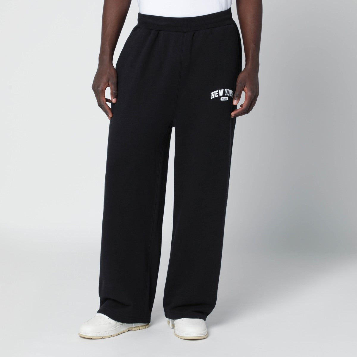 Awake NY Black cotton jogging trousers