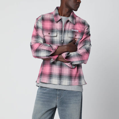 Awake NY Pink checked flannel shirt