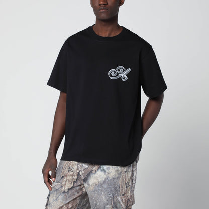 Awake NY Black cotton T-shirt with logo
