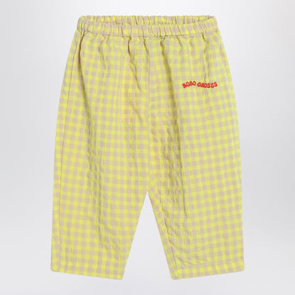 Bobo Choses Yellow pants in Vichy fabric