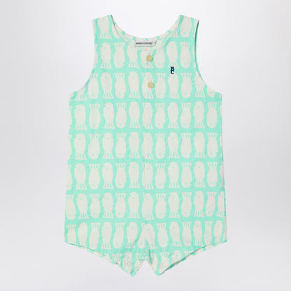 Bobo Choses Lucky Fish green water romper