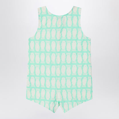 Bobo Choses Lucky Fish green water romper