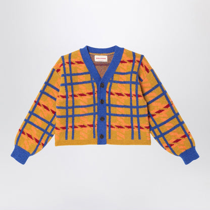 Bobo Choses Cardigan with Madras check pattern