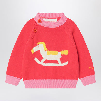 Bobo Choses Red cotton Rocking Horse sweater