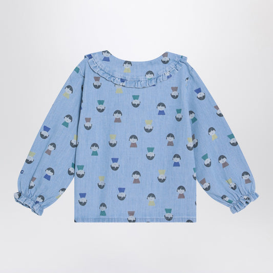 Bobo Choses Light blue denim shirt