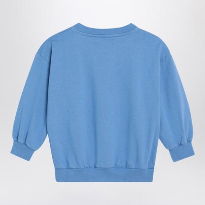Bobo Choses Light blue sweatshirt with logo print