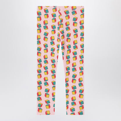 Bobo Choses Pink leggings with dice print