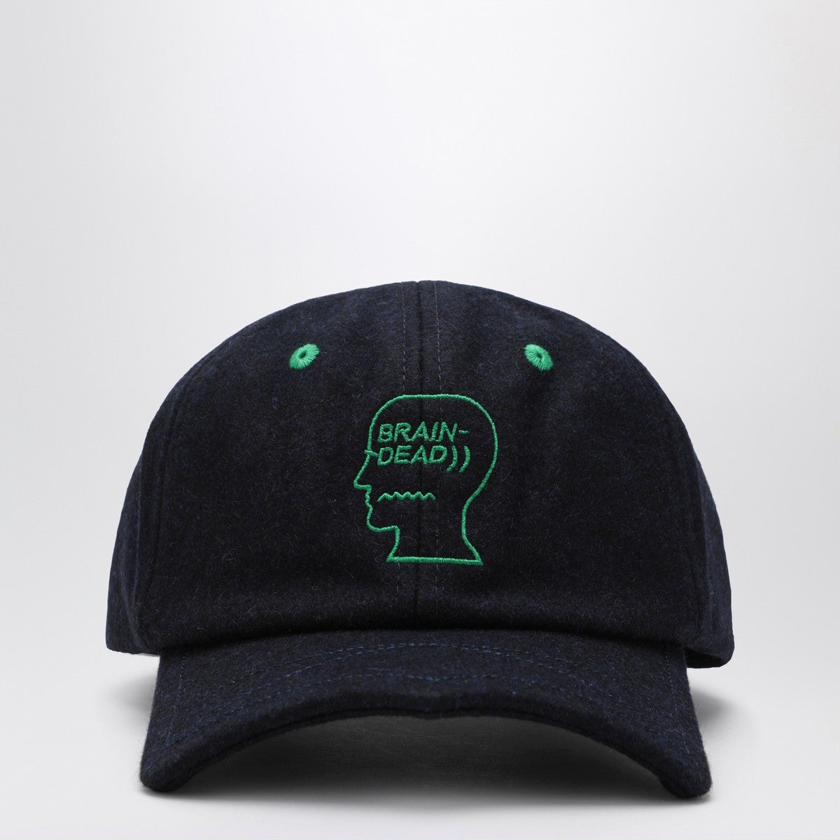 Brain Dead Navy wool-blend baseball cap