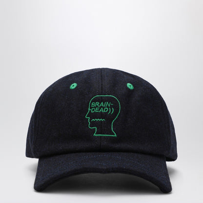 Brain Dead Navy wool-blend baseball cap