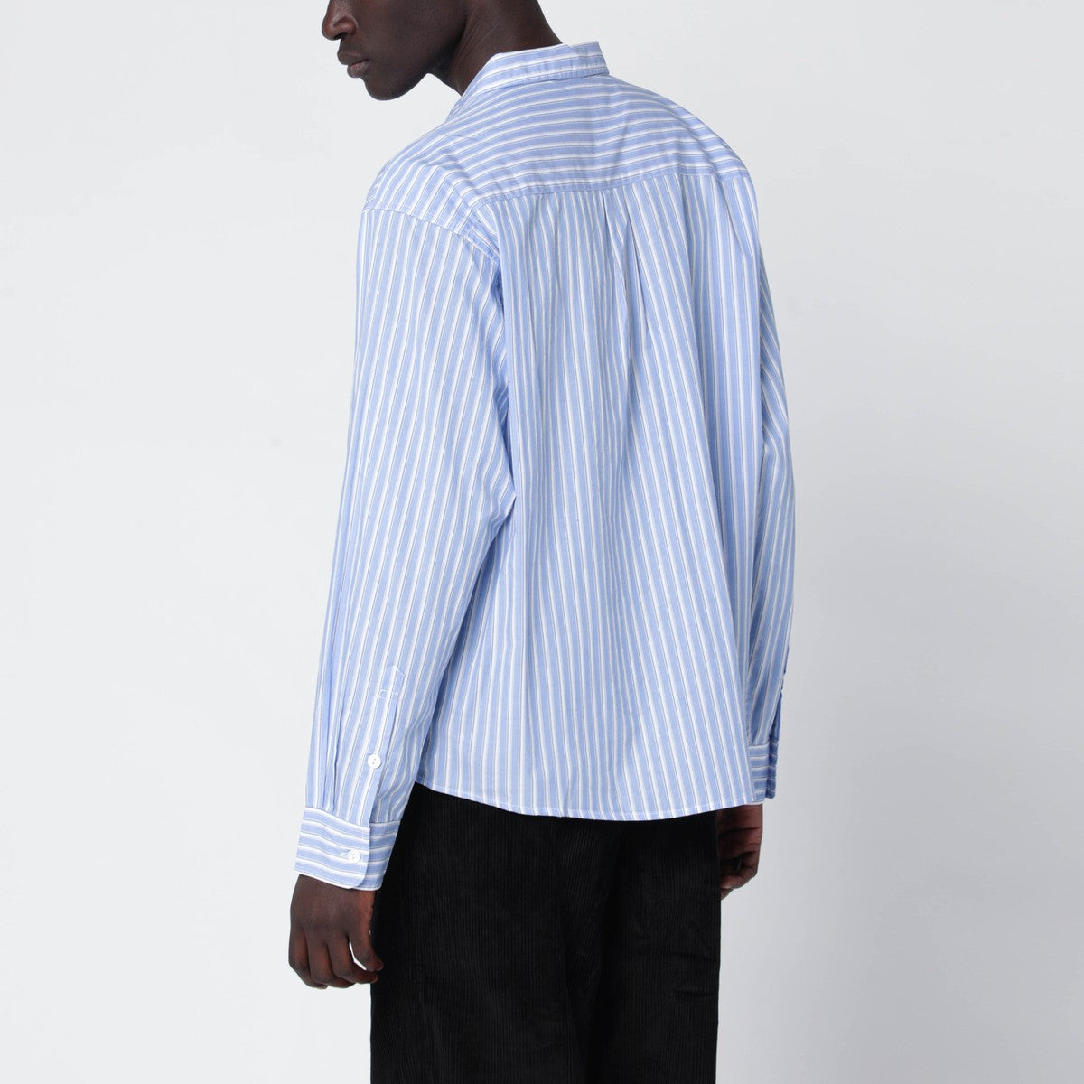 Brain Dead Light blue striped shirt with painted patch