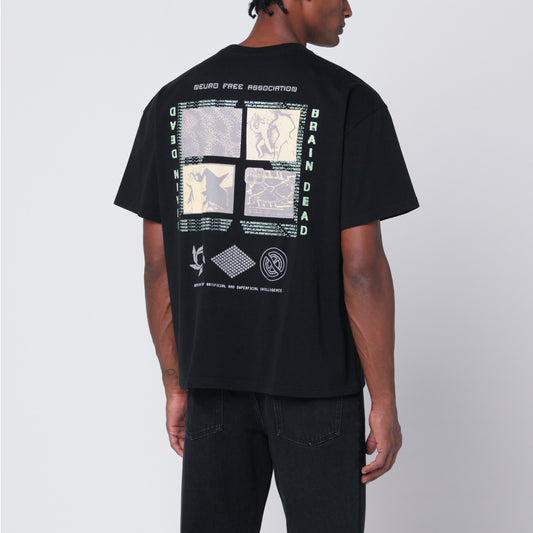 Brain Dead Faded black Alien Tractor T-shirt