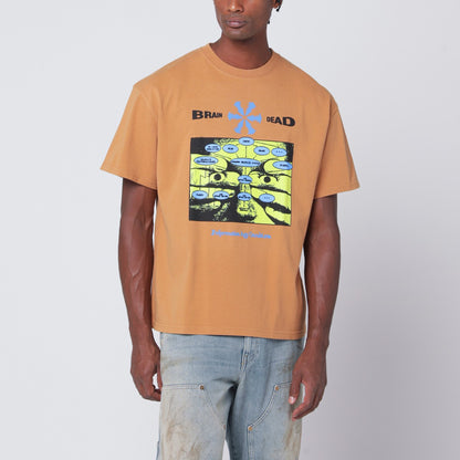Brain Dead Cumin-coloured Information Age Occultism T-shirt
