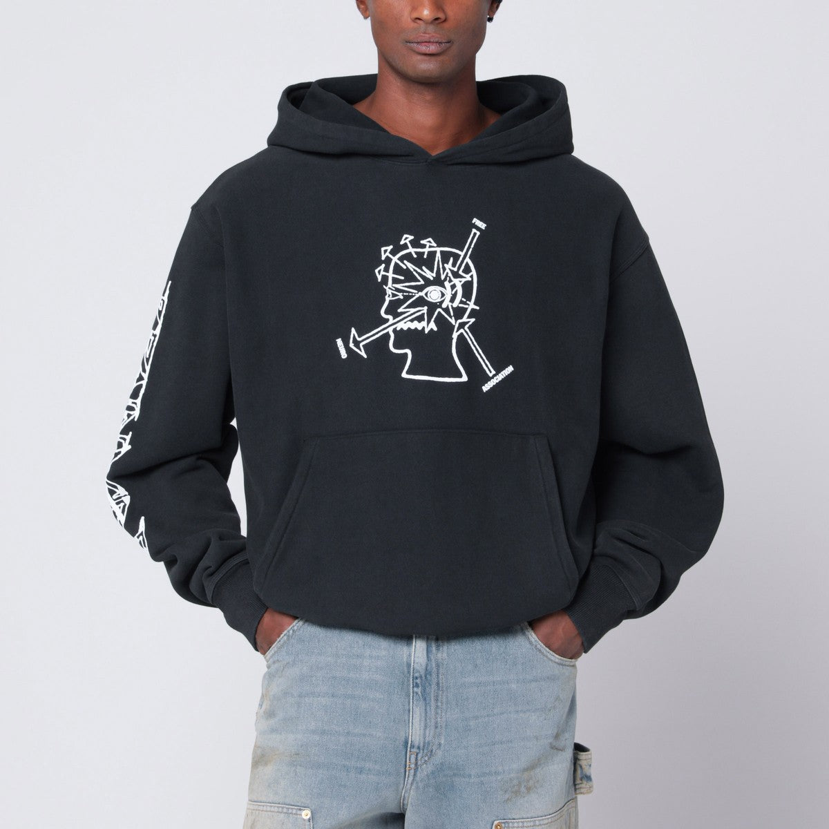 Brain Dead Faded black Neuro Free Association sweatshirt