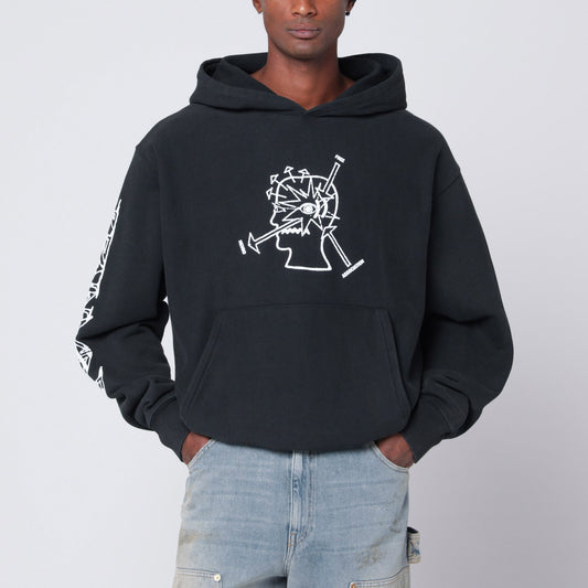 Brain Dead Faded black Neuro Free Association sweatshirt