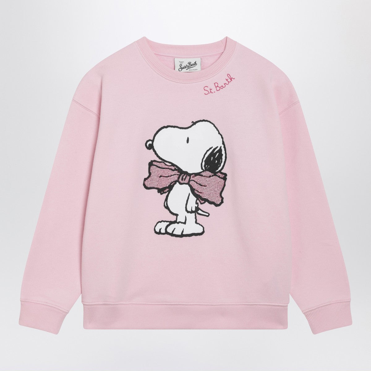 MC2 Saint Barth Pink cotton-blend sweatshirt with Snoopy print