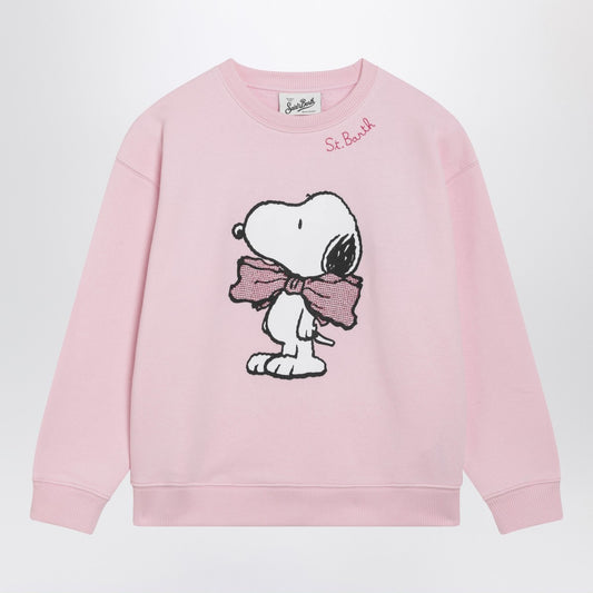 MC2 Saint Barth Pink cotton-blend sweatshirt with Snoopy print