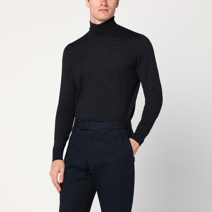 Drumohr Charcoal wool turtleneck sweater