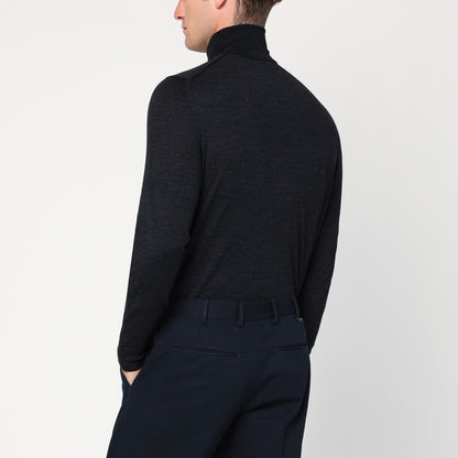 Drumohr Charcoal wool turtleneck sweater