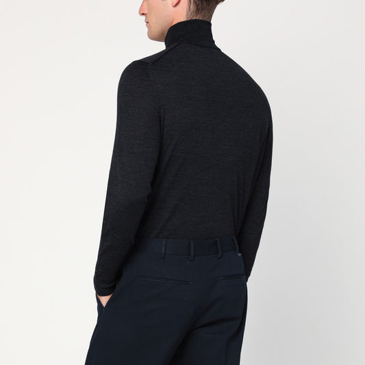 Drumohr Charcoal wool turtleneck sweater