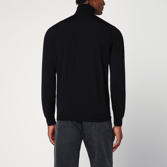 Drumohr Black wool turtleneck sweater