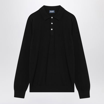 Drumohr Black cotton polo shirt