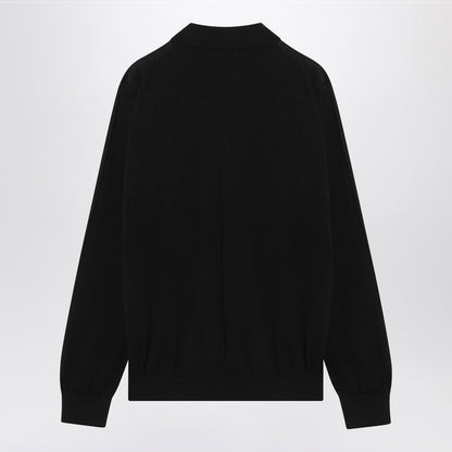 Drumohr Black cotton polo shirt