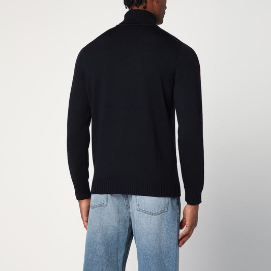 Drumohr Navy blue wool turtleneck
