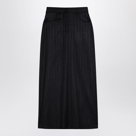 DEPARTMENT 5 Grey pinstripe wool-blend skirt