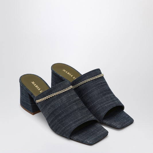 MARIA LUCA Messalina blue denim sandals