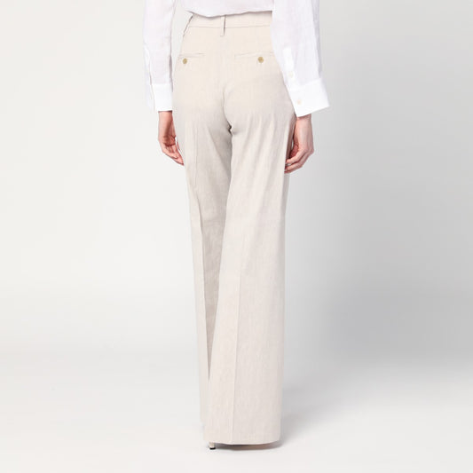 DEPARTMENT 5 Misa grey mélange trousers in linen blend