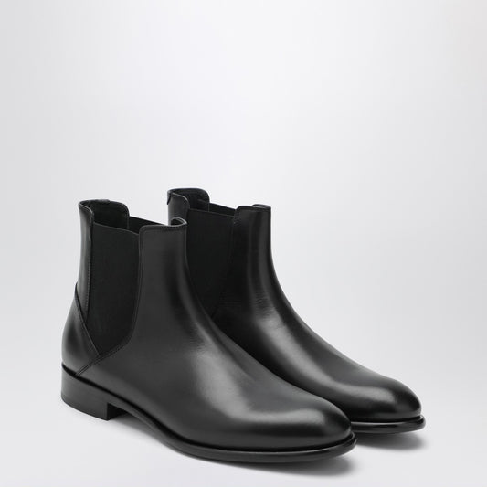 Doucal''s Black smooth leather ankle boots