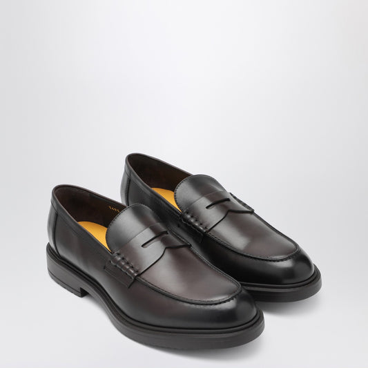 Doucal''s Dark brown penny loafer