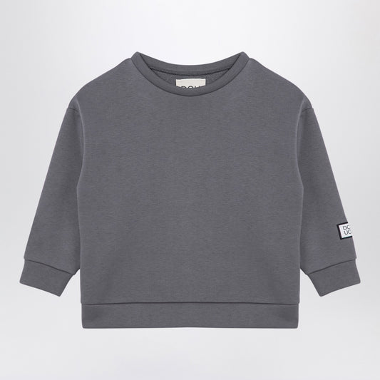 Douuod Grey cotton blend crew-neck sweatshirt