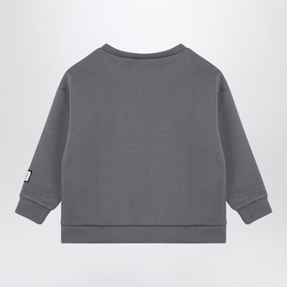 Douuod Grey cotton blend crew-neck sweatshirt