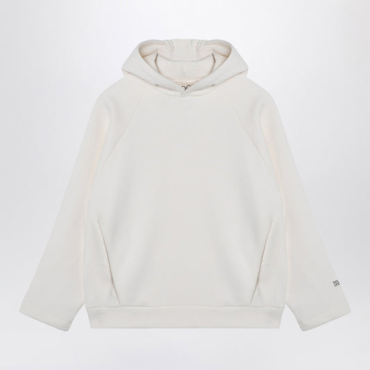 Douuod Ivory cotton blend hoodie