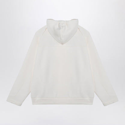 Douuod Ivory cotton blend hoodie