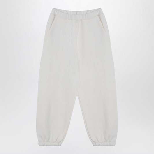 Douuod Ivory cotton-blend jogging trousers