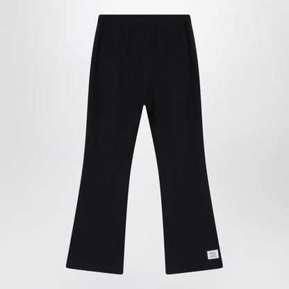 Douuod Black trousers with logo patch