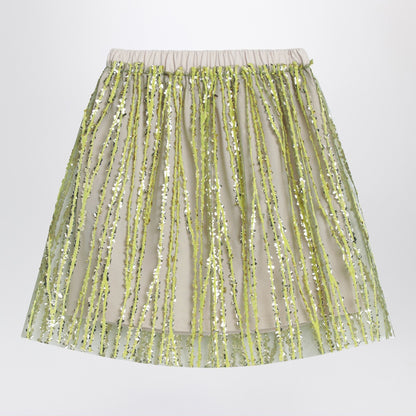 Douuod Tulle skirt with lime embroidery