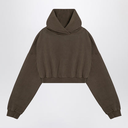 Entire Studios Organic cotton military green cropped sweatshirt