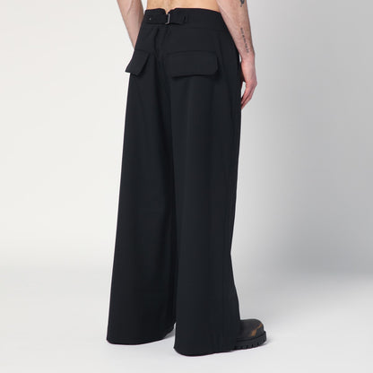 Entire Studios Wide black wool-blend trousers