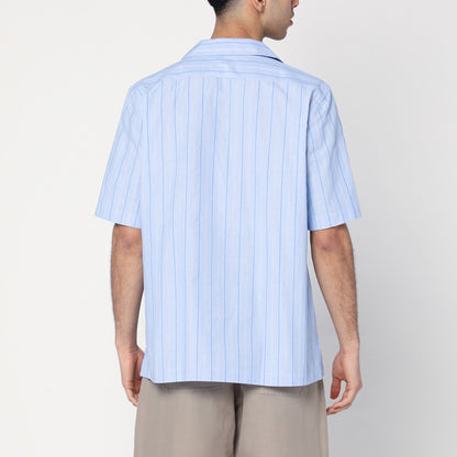 Lardini Bowling-style light blue shirt in cotton