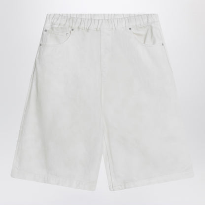 Entire Studios Wide white bermuda shorts in cotton