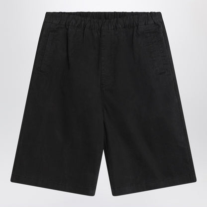 Entire Studios Wide black bermuda shorts in cotton