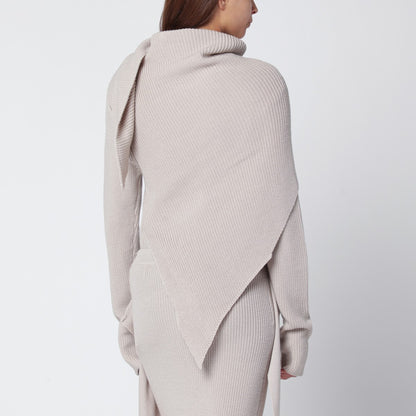 Entire Studios Light beige wool cape sweater