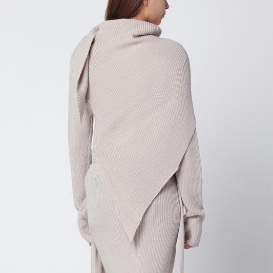 Entire Studios Light beige wool cape sweater
