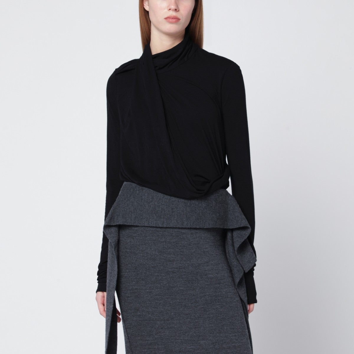 Entire Studios Black draped top