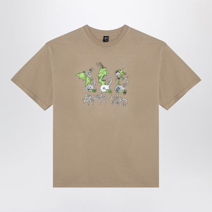 Brain Dead Beige cotton T-shirt with print